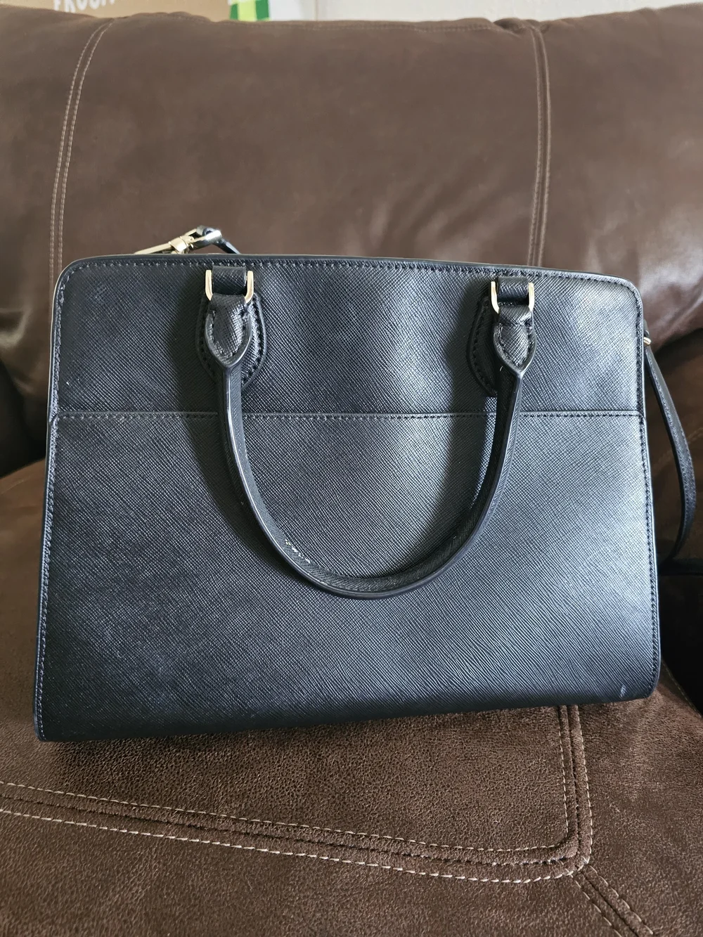 kate spade Black Saffiano Leather Crossbody Satchel & Wallet